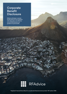 Corporate Benefit Disclosure